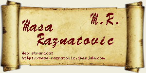 Maša Ražnatović vizit kartica